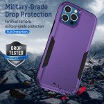 Wholesale Heavy Duty Strong Armor Hybrid Trailblazer Case Cover for Apple iPhone 13 Pro Max (6.7) (Purple)